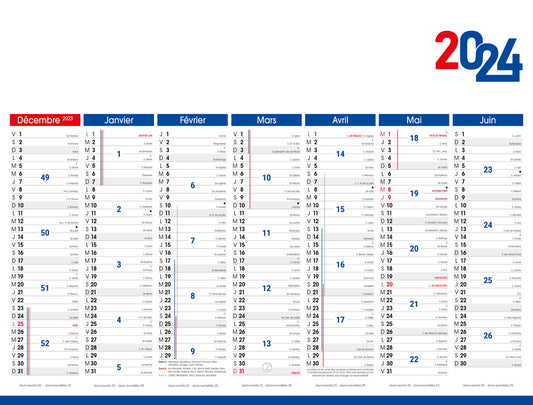 Calendrier rigide Sport