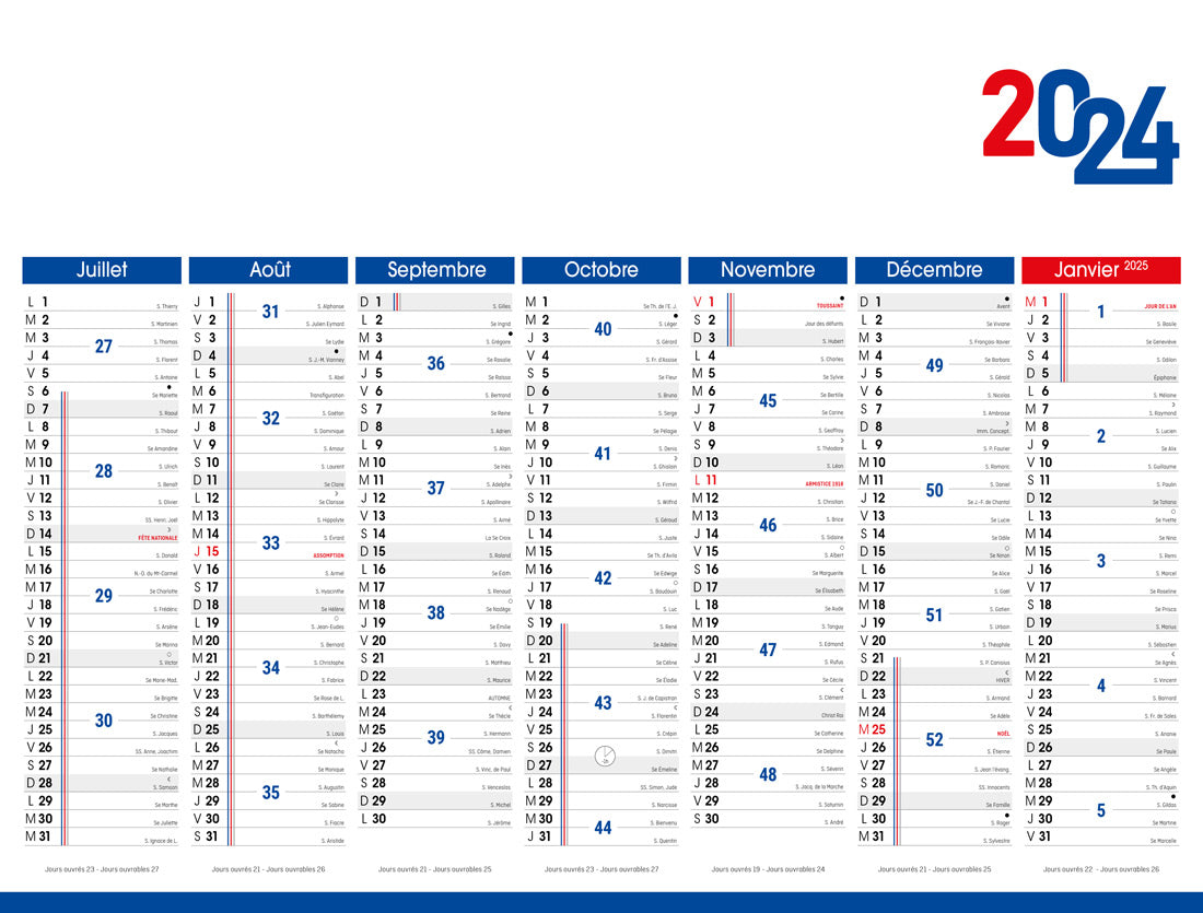 Calendrier rigide Sport