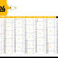 Réaprint. Calendrier bancaire publicitaire souple Start 1. Existe en formats : 42x59,4 cm, 42x29,7 cm, 29,7x21 cm. Repiquage 1 couleur ou quadrichromie.