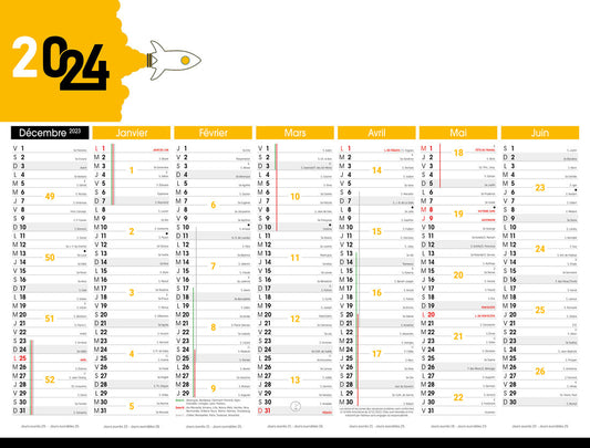 Réaprint. Calendrier bancaire publicitaire souple Start 1. Existe en formats : 42x59,4 cm, 42x29,7 cm, 29,7x21 cm. Repiquage 1 couleur ou quadrichromie.