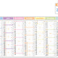 Calendrier bancaire publicitaire rigide Prisme 2. Existe en formats : 55x43 cm, 55x40,5 cm, 42x32 cm, 26,5x21 cm. Repiquage 1 couleur ou quadrichromie. Contrecollé rembordé.