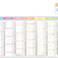 Calendrier bancaire publicitaire rigide Prisme 2. Existe en formats : 55x43 cm, 55x40,5 cm, 42x32 cm, 26,5x21 cm. Repiquage 1 couleur ou quadrichromie. Contrecollé rembordé.