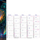 Calendrier bancaire publicitaire rigide La Magie. Existe en formats : 55x43 cm, 55x40,5 cm, 42x32 cm, 26,5x21 cm. Repiquage 1 couleur ou quadrichromie. Contrecollé rembordé.