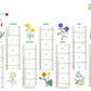 Calendrier bancaire publicitaire rigide Herbarium. Existe en formats : 55x43 cm, 55x40,5 cm, 42x32 cm, 26,5x21 cm. Repiquage 1 couleur ou quadrichromie. Contrecollé rembordé.