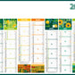 Calendrier bancaire publicitaire rigide Agriculture. Existe en formats : 55x43 cm, 55x40,5 cm, 42x32 cm, 26,5x21 cm. Repiquage 1 couleur ou quadrichromie. Contrecollé rembordé.